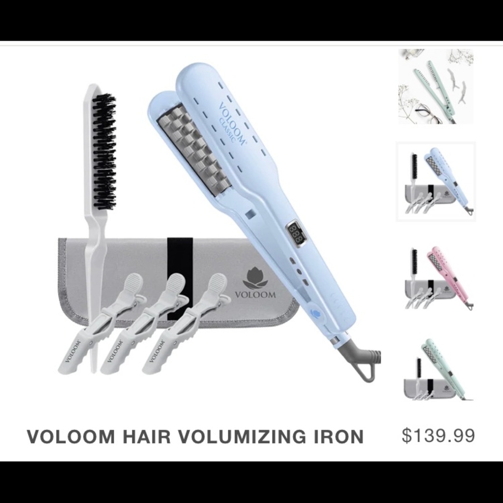 Light Blue Hair Volumizing Iron